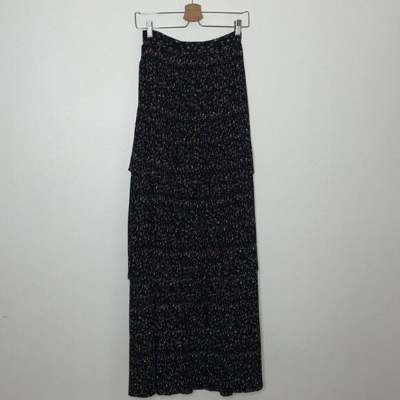 Fame and Partners Womens Size 2 Maxi Pleated Floral Print Skirt - Picture 1 of 10